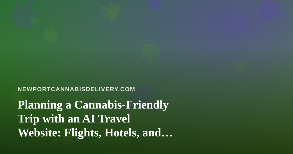 Planning a Cannabis-Friendly Trip with an AI Travel Website: Flights, Hotels, and Local Rules