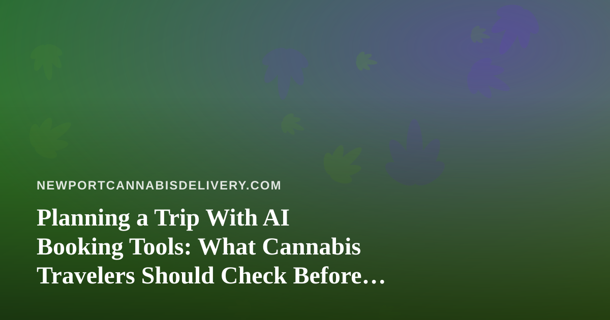 Planning a Trip With AI Booking Tools: What Cannabis Travelers Should Check Before They Fly